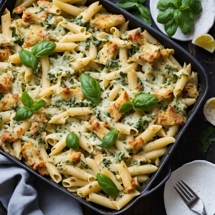 Chicken and Pesto Ricotta Pasta Bake Recipe