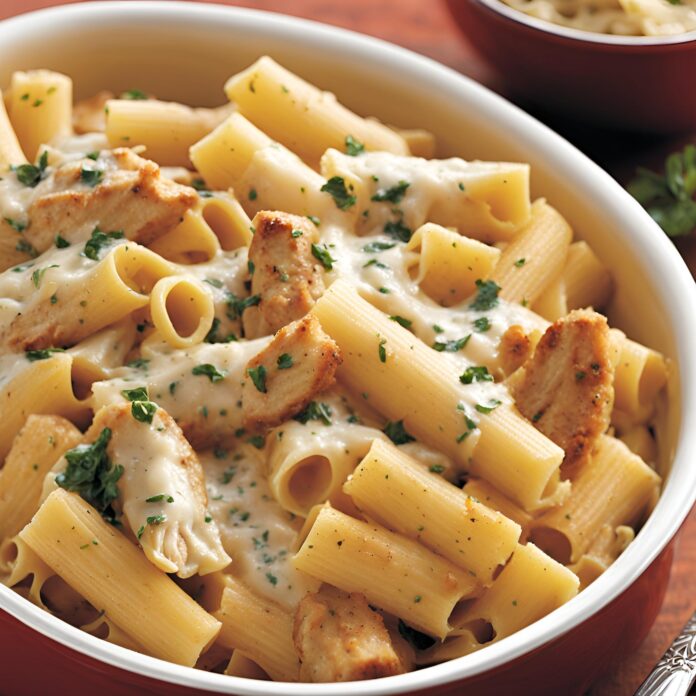 Chicken and Rigatoni in Parmesan Sauce Recipe