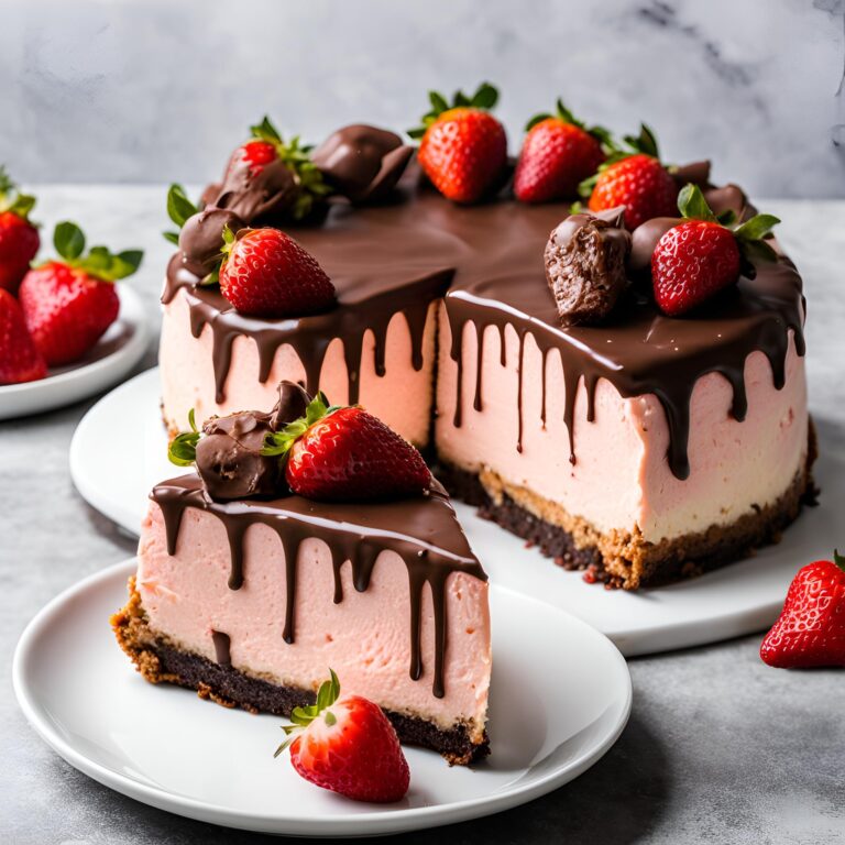 Chocolate Covered Strawberry Cheesecake Recipe