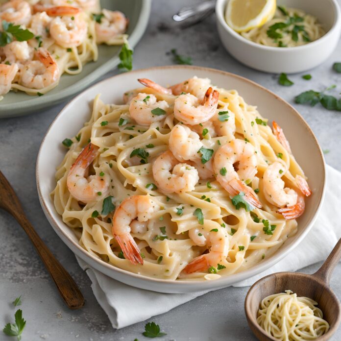Creamy Garlic Shrimp Pasta
