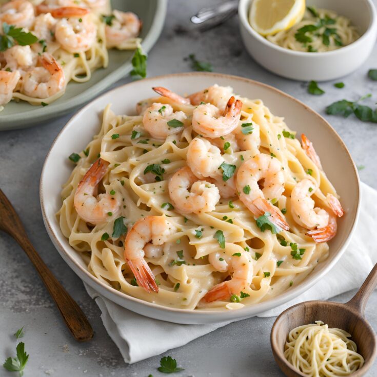 Creamy Garlic Shrimp Pasta