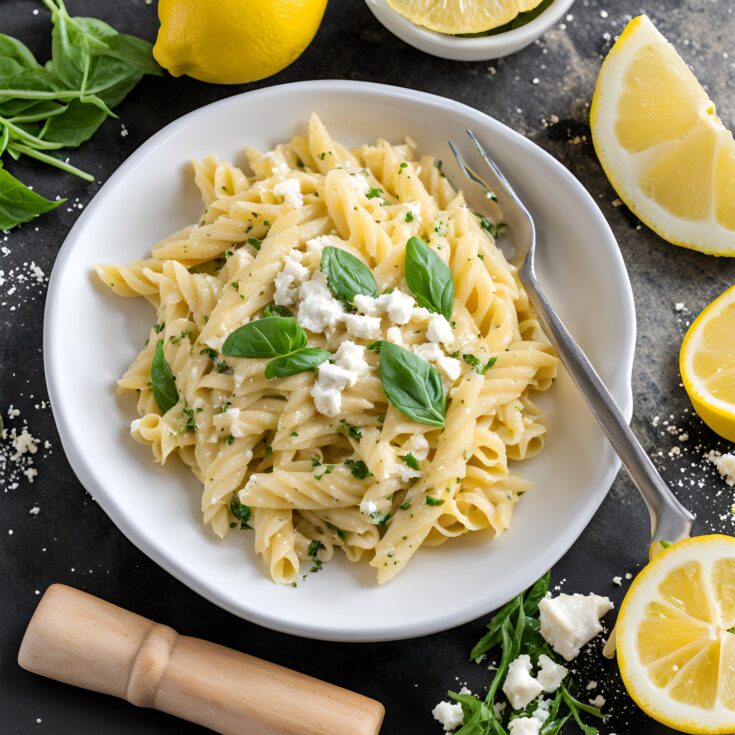 Creamy Lemon Feta Pasta Recipe