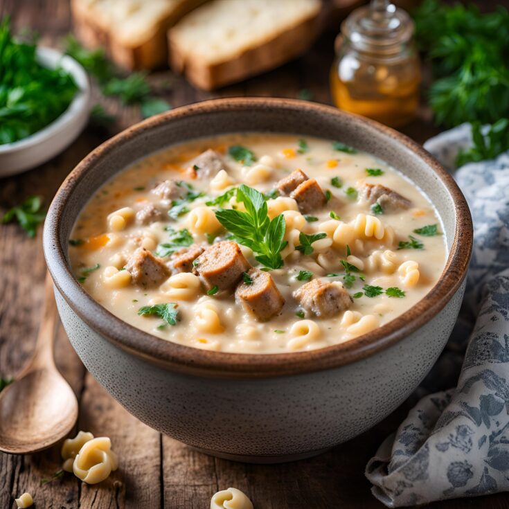 Creamy Parmesan Italian Sausage Ditalini Soup Recipe