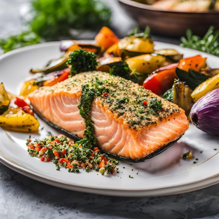 Crispy Parmesan Herb Crusted Salmon Recipe