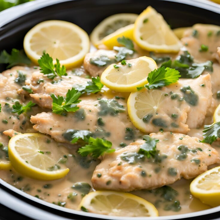 Crock Pot Lemony Chicken Piccata Recipe