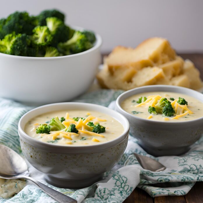 Crockpot Potato Broccoli Cheddar Soup Recipe