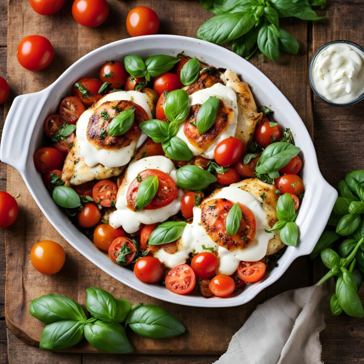 Easy Baked Caprese Chicken Recipe