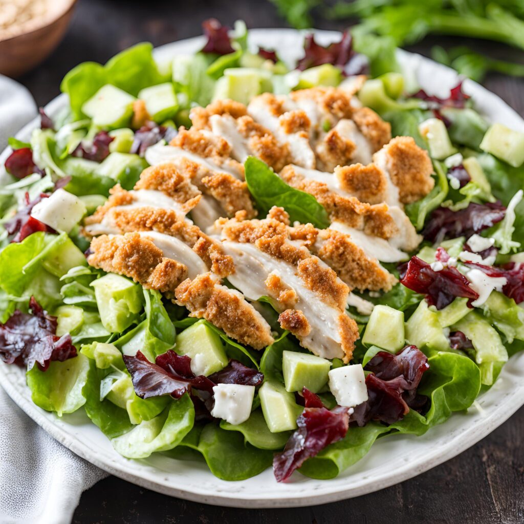 Easy Crispy Chicken Salad Recipe | Cheff Recipes