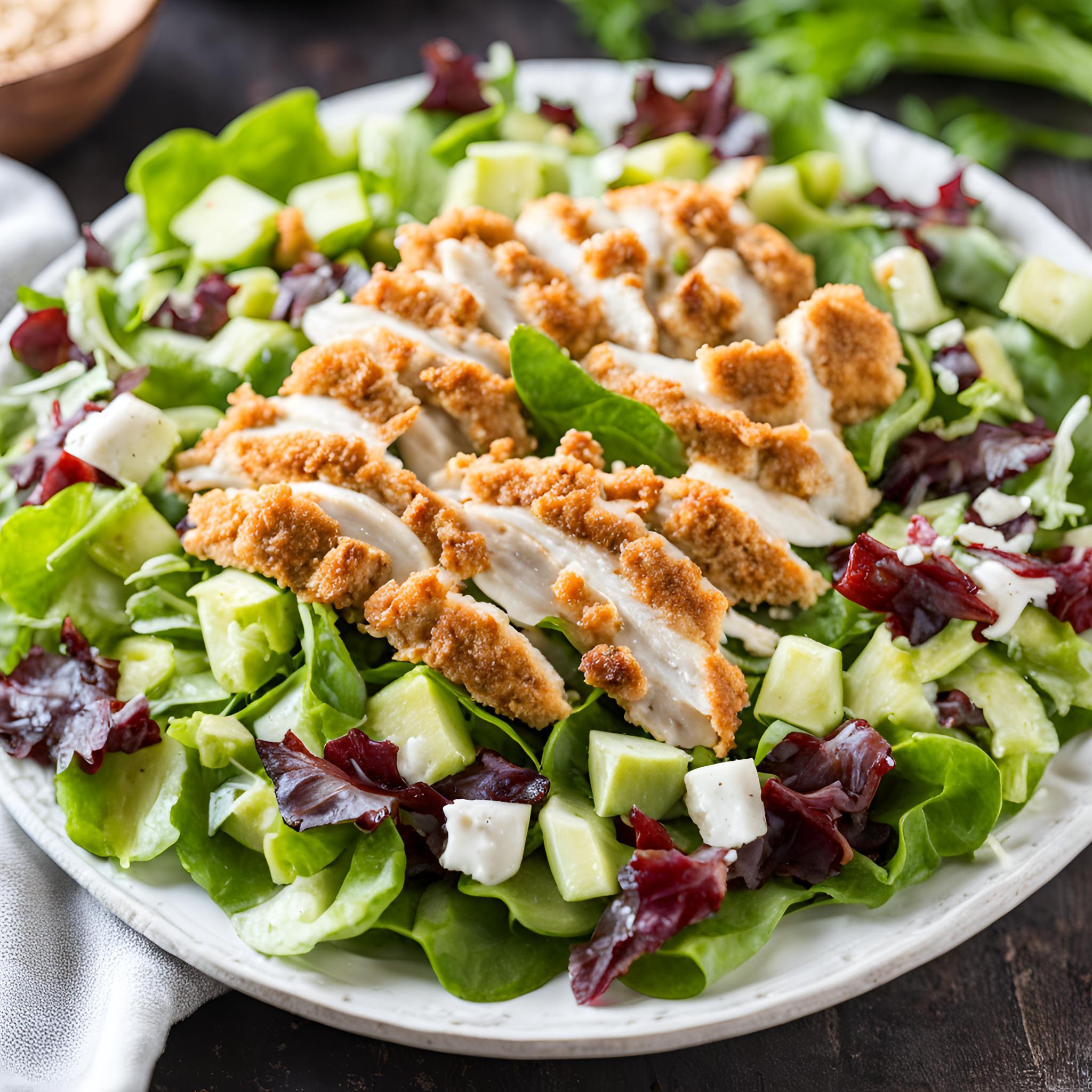Crispy Chicken Salad with Crunchy Toppings