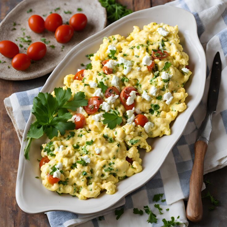 Easy Greek Scrambled Eggs Recipe