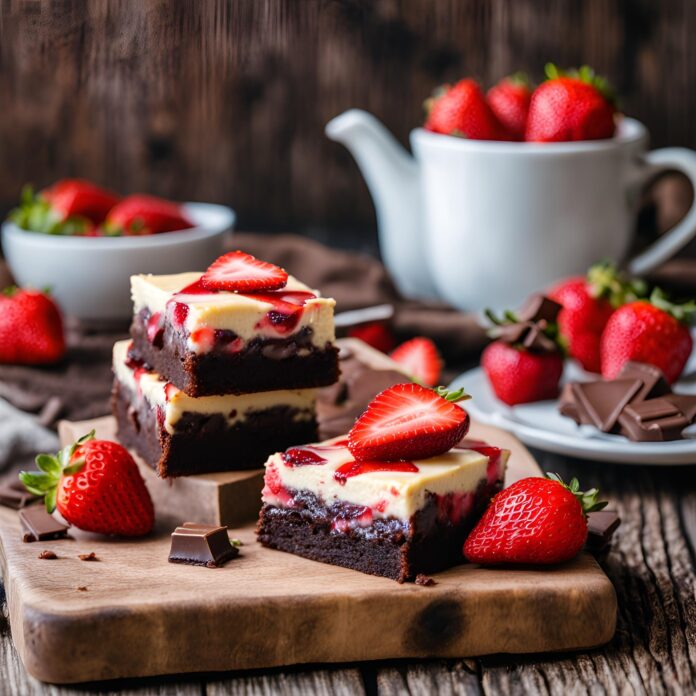 Easy Strawberry Cheesecake Brownies Recipe