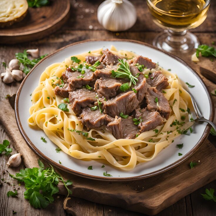 Garlic Beef Pasta Recipe