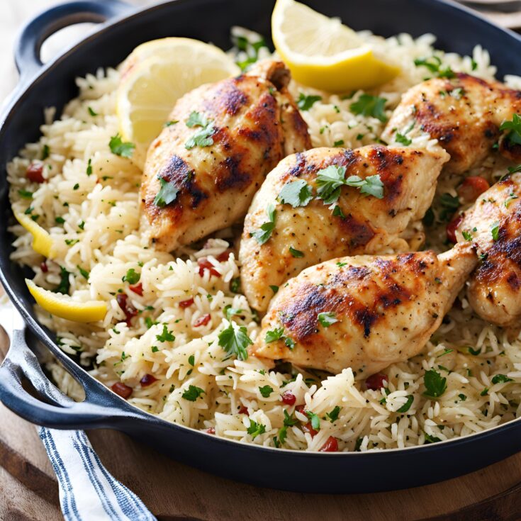 Greek Chicken and Lemon Rice Recipe