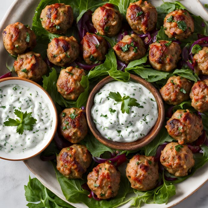 Greek Turkey Meatballs with Tzatziki Recipe