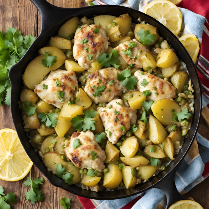 Green Chile Chicken and Potato Skillet Recipe