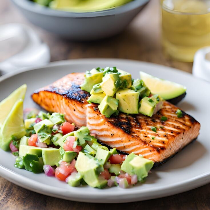 Grilled Salmon Recipe with Avocado Salsa