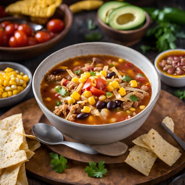 Ground Turkey Tortilla Soup Recipe