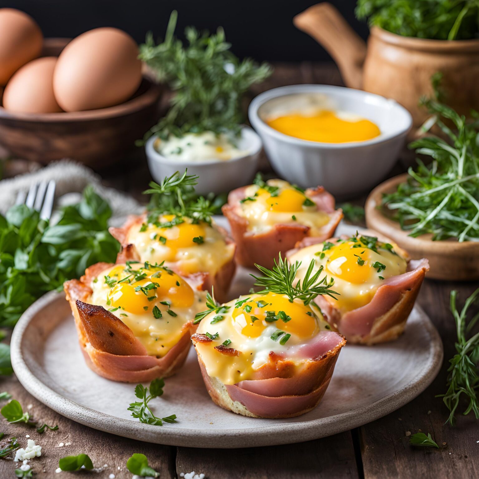 Ham and Cheese Egg Cups Recipe | Cheff Recipes