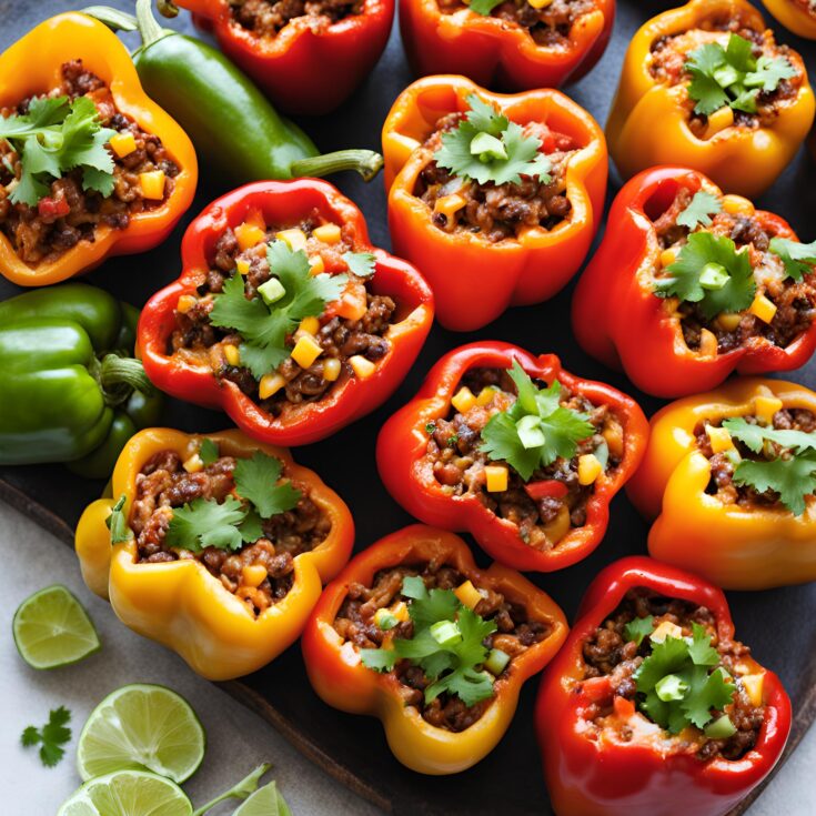 Healthy Mexican Style Stuffed Peppers Recipe