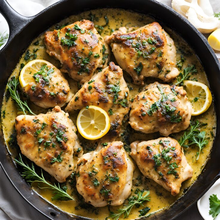 Herb Garlic Butter Chicken Thighs Recipe