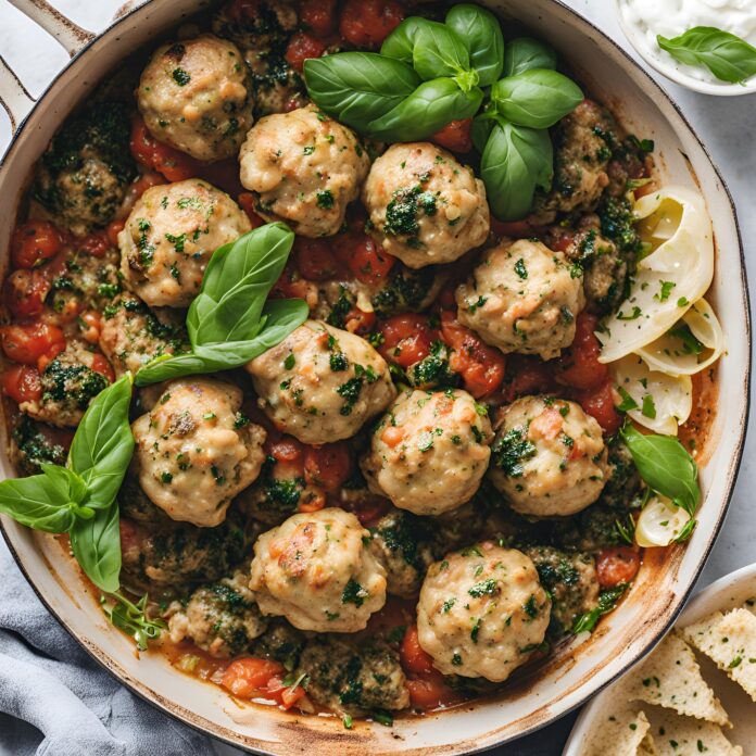 Herby Greek Chicken Meatballs Recipe