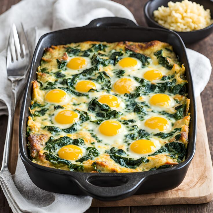 High Protein Spinach Egg Casserole Recipe