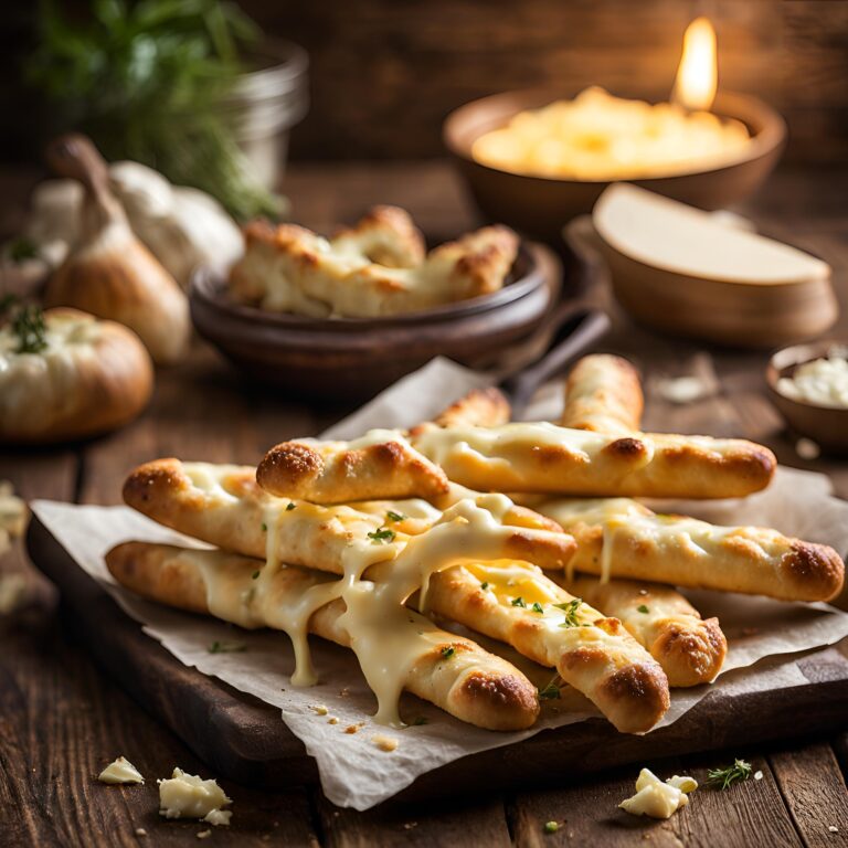 Homemade Cheesy Garlic Breadsticks Recipe