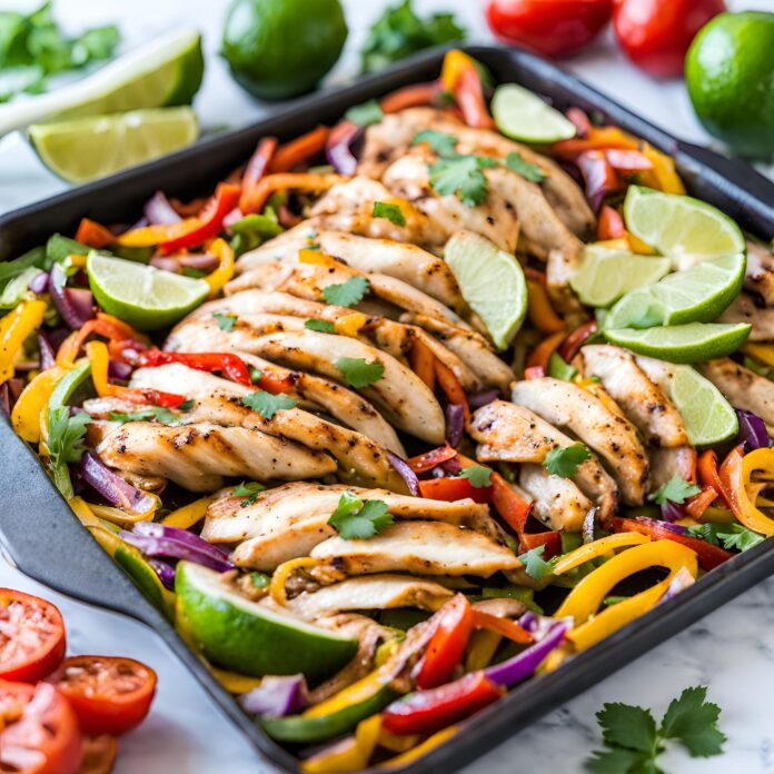 Honey Lime Sheet Pan Chicken Fajitas Recipe