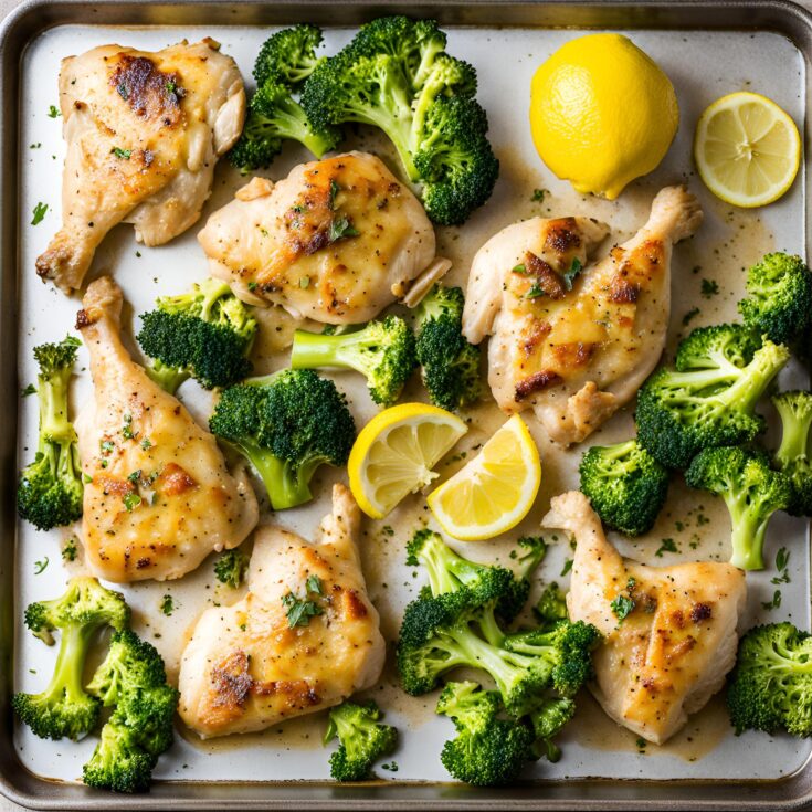 Sheet Pan Lemon Chicken and Broccoli Recipe