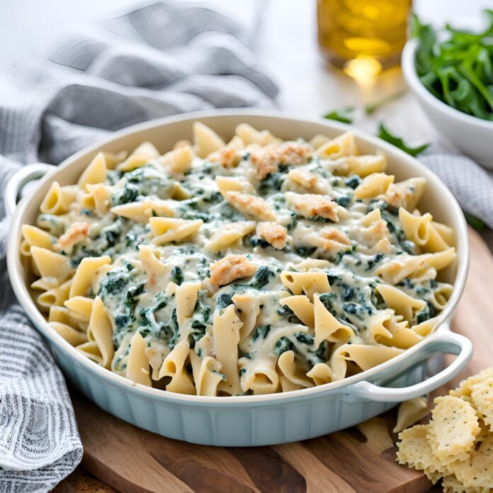 Spinach Dip Chicken Pasta Recipe