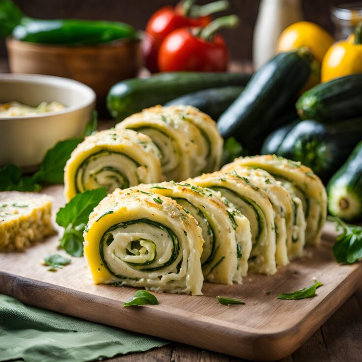 Three Cheese Zucchini Rollatini Recipe