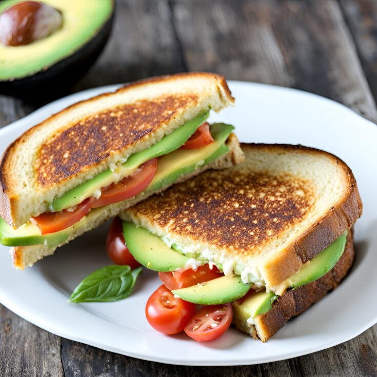 Avocado Tomato Grilled Cheese Sandwich Recipe