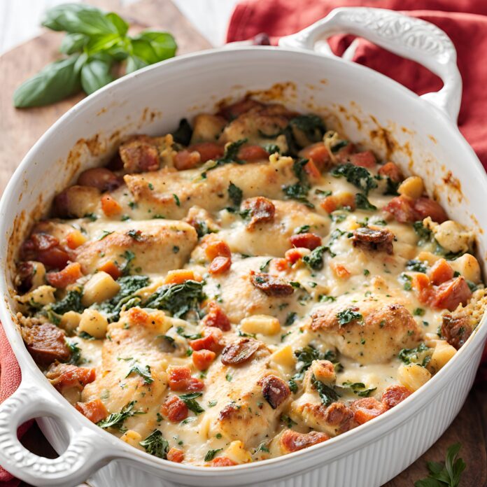 Baked Tuscan Chicken Casserole Recipe