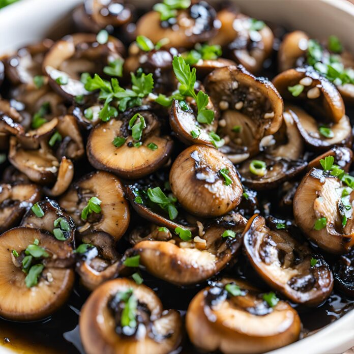 Balsamic Soy Garlic Mushrooms Recipe
