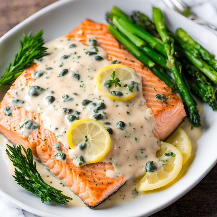 Best Salmon with Lemon Cream Sauce Recipe