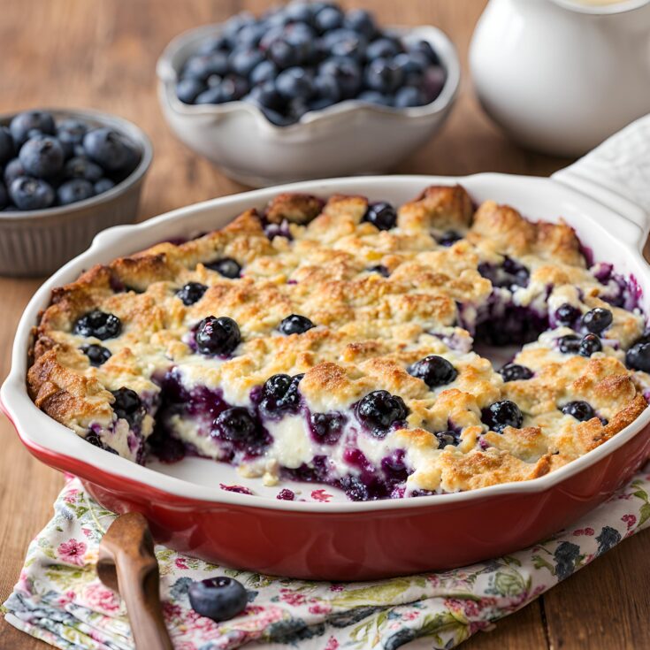 Blueberry Cottage Cheese Breakfast Bake Recipe