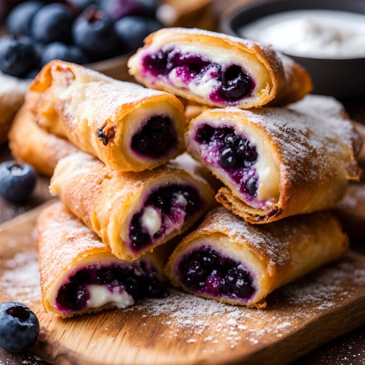 Blueberry Cream Cheese Egg Rolls Recipe