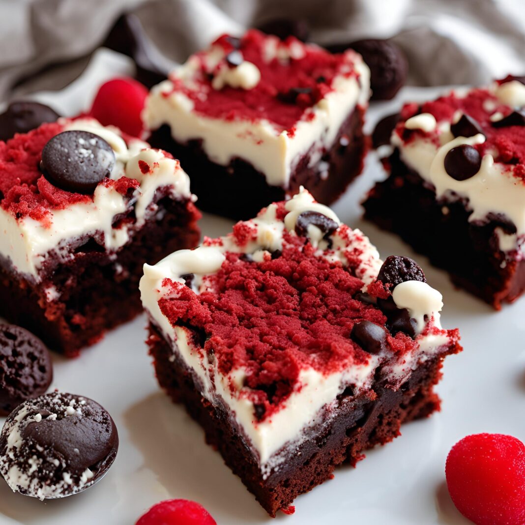 Cookies and Cream Red Velvet Brownies Recipe | Cheff Recipes