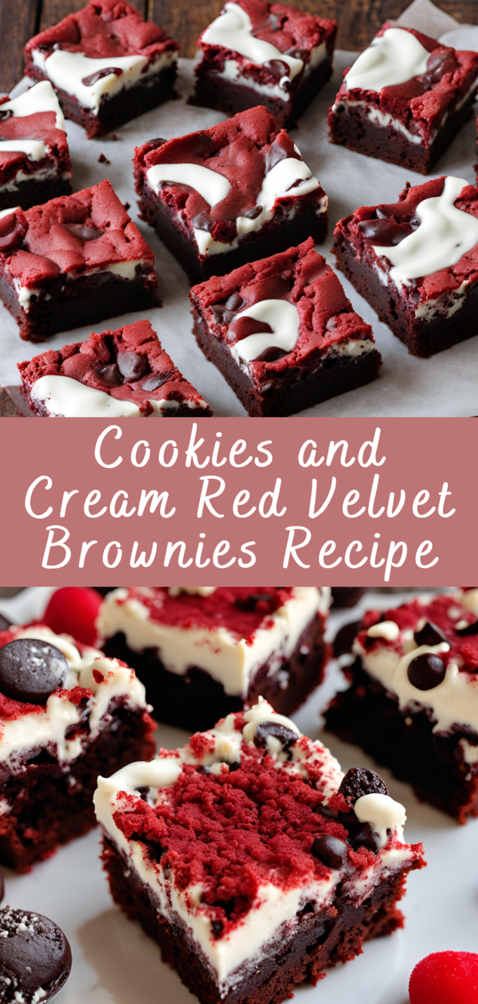 Cookies and Cream Red Velvet Brownies Recipe | Cheff Recipes