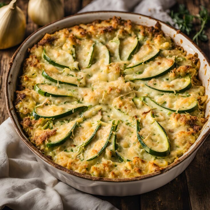 Garlic Parmesan Zucchini Casserole Recipe