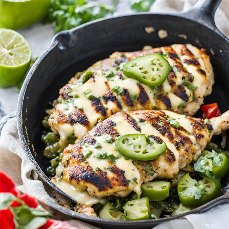 Grilled Salsa Verde Pepper Jack Chicken Recipe