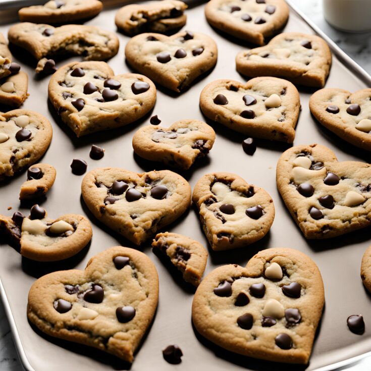 Heart Shaped Chocolate Chip Cookies Recipe