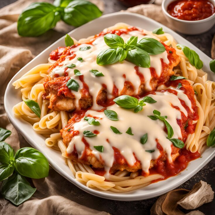 High Protein Chicken Parmesan Pasta Recipe