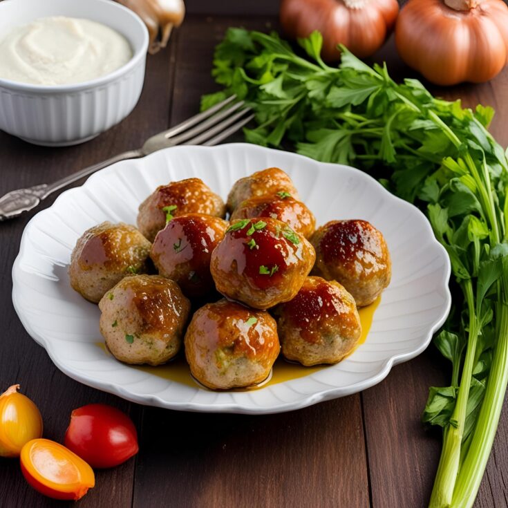 Honey Garlic Baked Turkey Meatballs Recipe