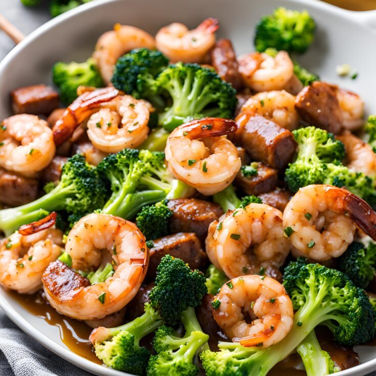 Honey Garlic Shrimp, Sausage and Broccoli Recipe