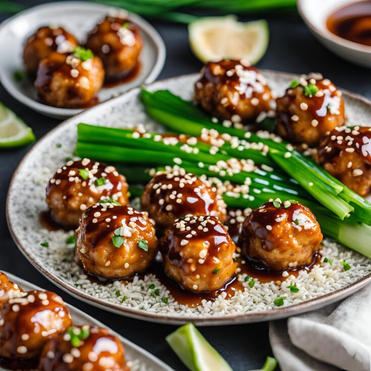 Honey Garlic Teriyaki Chicken Meatballs Recipe