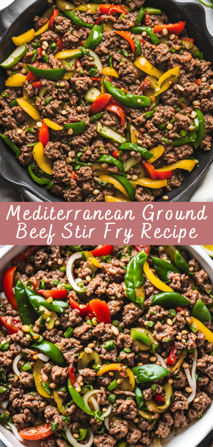 Mediterranean Ground Beef Stir Fry Recipe | Cheff Recipes