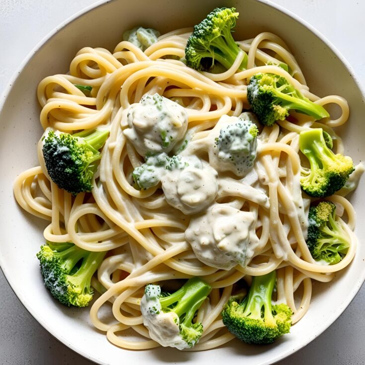 One Pot Broccoli Alfredo Pasta Recipe