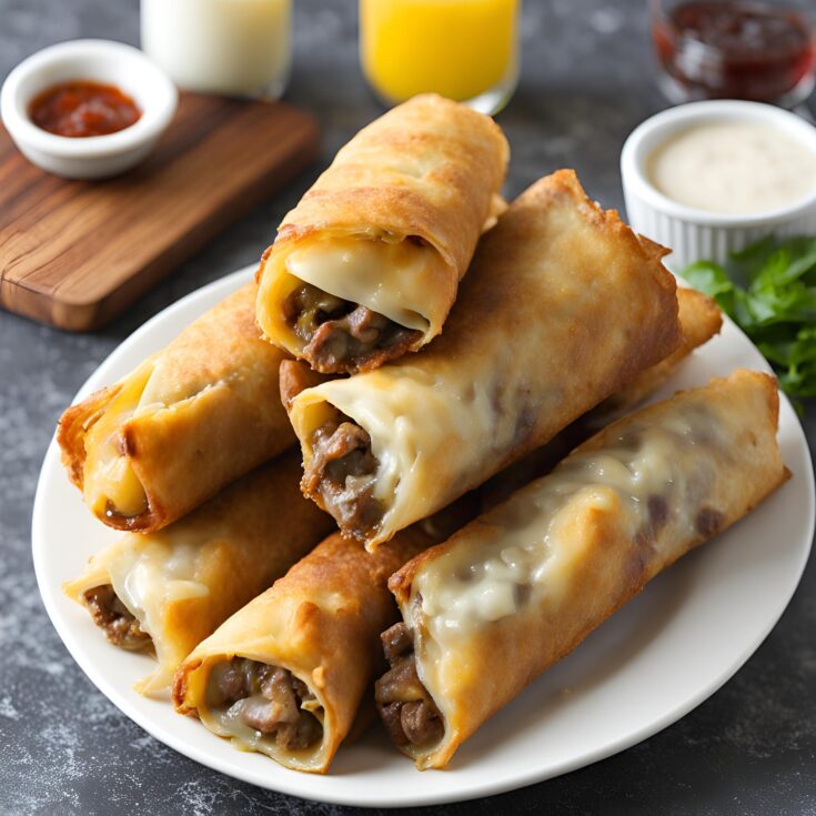 Philly Cheese Steak Egg Rolls Recipe