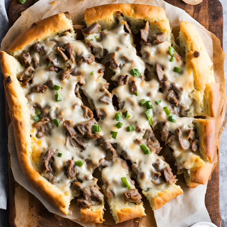 Philly Cheesesteak Cheesy Bread Recipe